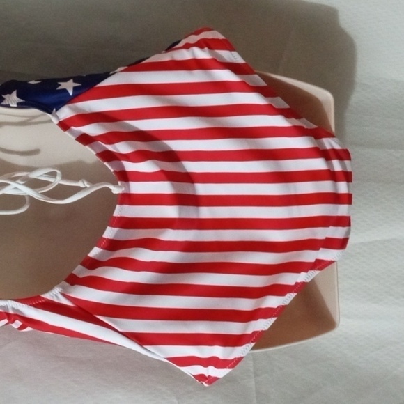 Ekouaer 1 Piece Swimwear size XXL Flag Design Red White Blue Pre-owned - Picture 5 of 7